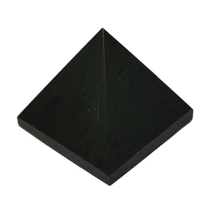Black Tourmaline Crystal Pyramid | 2-Inch Protection Stone | VESTA & TATTVA Collection