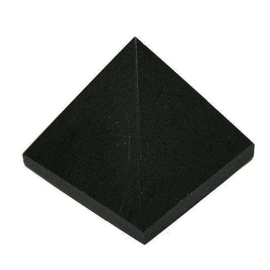 Black Tourmaline Crystal Pyramid | 2-Inch Protection Stone | VESTA & TATTVA Collection