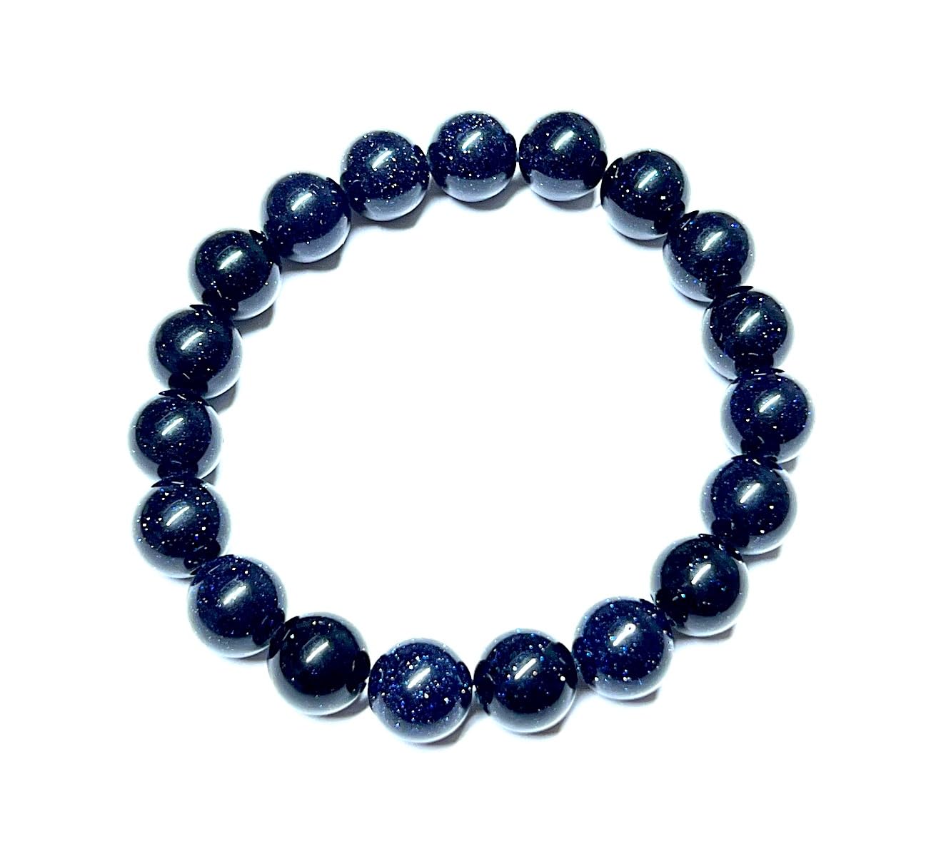 Blue Goldstone Bracelet | 10mm Beads | TARA Collection by AYK