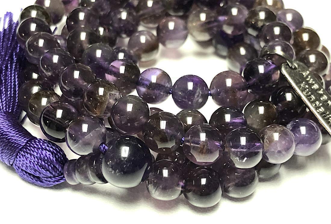 Amethyst Mala Necklace | 6mm 108 Beads | Crown Chakra | SOMA Collection