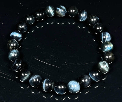 Tiger's Eye Stretch Bracelet – 8mm Beads – Multicolor Options – Solar Plexus Chakra & Zodiac Birthstones – Wrist Sizes 6-9 Inches