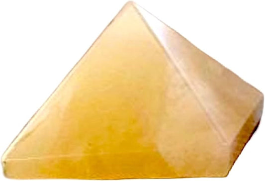 Yellow Aventurine Crystal Pyramid | 2-Inch Prosperity Stone | AERIS & TATTVA Collection