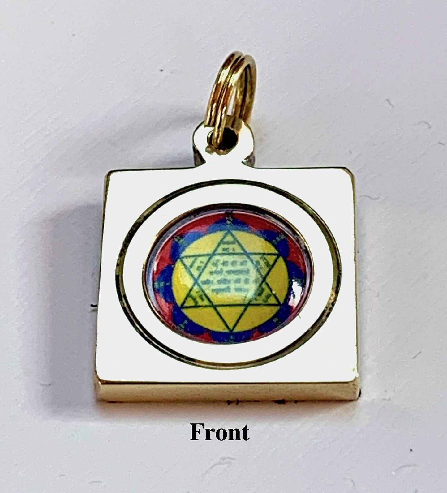 AWAKEN YOUR KUNDALINI Sri Maha Lakshmi Yantra Pendant, Brass, Prosperity Symbol