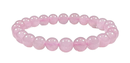 AWAKEN YOUR KUNDALINI Certified Rose Quartz Stretch Bracelet, Heart Chakra, Libra Birthstone, 8mm Beads