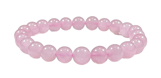AWAKEN YOUR KUNDALINI Certified Rose Quartz Stretch Bracelet, Heart Chakra, Libra Birthstone, 8mm Beads