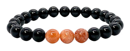 VESTA Black Tourmaline & Sunstone Bracelet