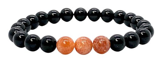 VESTA Black Tourmaline & Sunstone Bracelet