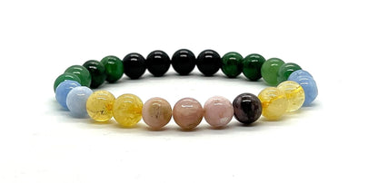 Cultivate Harmony & Find Balance: Libra Birthstone Bracelet (8mm) - Multi-Chakra Alignment - Wrist Size 7.5 Inches