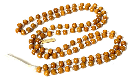 Hand-Knotted Tulsi Mala Beads Necklace – 8mm 108 Buddhist Prayer Beads – Multicolor Options – Chakra Balancing & Zodiac Birthstones – Meditation Jewelry