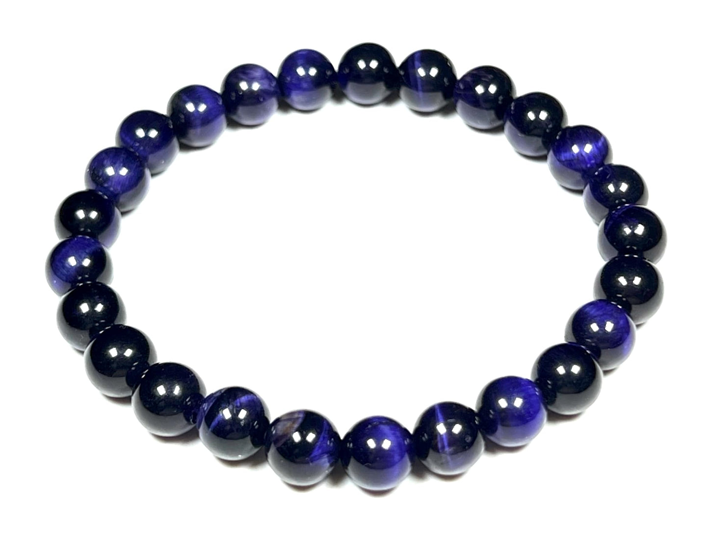 Tiger's Eye Stretch Bracelet – 8mm Beads – Multicolor Options – Solar Plexus Chakra & Zodiac Birthstones – Meditation Jewelry