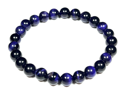 Tiger's Eye Stretch Bracelet – 8mm Beads – Multicolor Options – Solar Plexus Chakra & Zodiac Birthstones – Meditation Jewelry