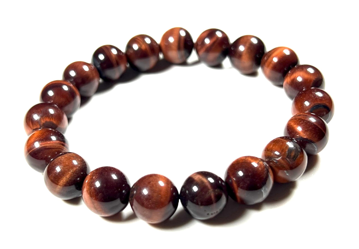 Tiger's Eye Stretch Bracelet – 10mm Mala Beads – Natural & Ethically Sourced – Solar Plexus Chakra & Birthstone Jewelry