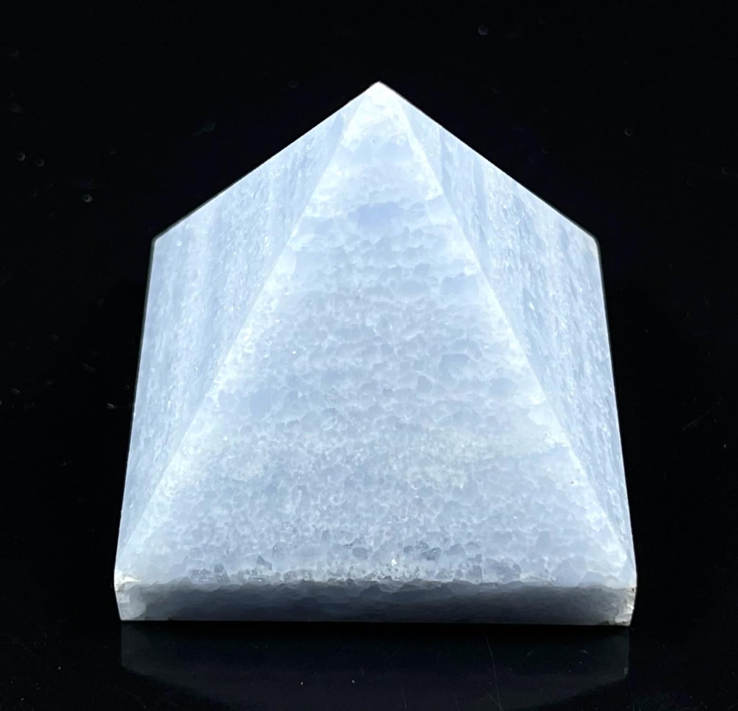 Blue Calcite Crystal Pyramid | 2-Inch Soothing Stone | TATTVA Collection