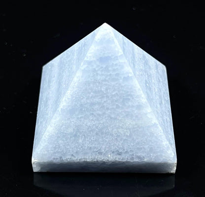 Blue Calcite Crystal Pyramid | 2-Inch Soothing Stone | TATTVA Collection