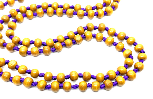 Hand-Knotted Tulsi Mala Beads Necklace – 8mm 108 Buddhist Prayer Beads – Multicolor Options – Chakra Balancing & Zodiac Birthstones – Meditation Jewelry