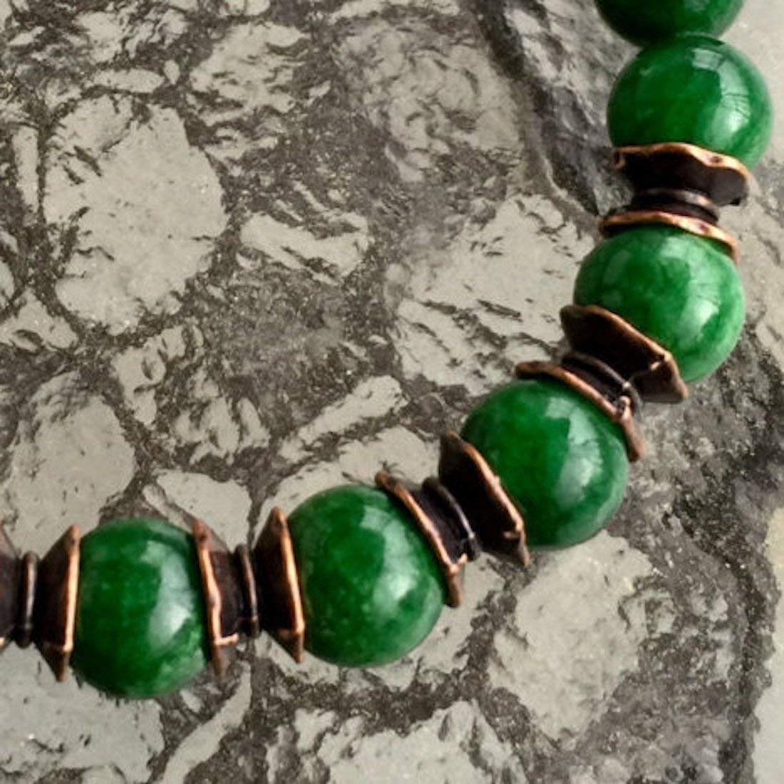 Verd Green Jade mala Beads Bracelet 8 mm Reiki Healing Wrist Bracelet | Energized Buddhist Tibetan Yoga Jewelry