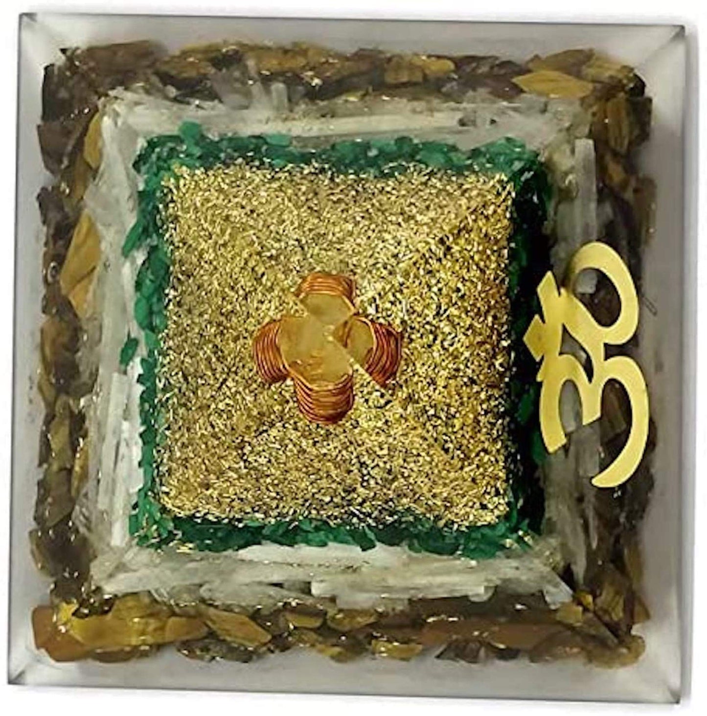 7 Chakra Orgone Crystal Pyramid | 3-Inch Energy Amplifier | TATTVA Collection