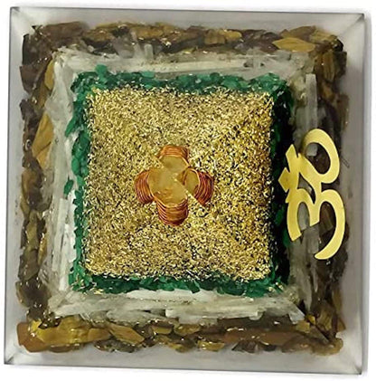 7 Chakra Orgone Crystal Pyramid | 3-Inch Energy Amplifier | TATTVA Collection