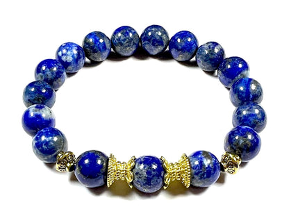 Lapis Lazuli Stretch Bracelet | 10mm Beads | SATYA Collection