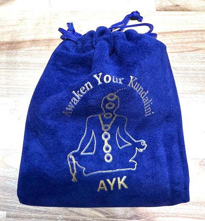 Awaken Your Kundalini Crystals Mala Beads Necklace Reiki healing stones Blessed & Energized Handmade 108 Buddhist Prayer Beads - Comes w/Velvet Pouch (Black Tourmaline, 6 mm)