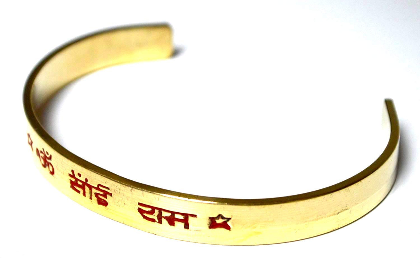 Brass healing cuff bracelet | For Metabolic function reduces inflammation arthritis, headaches, improve digestions, alignment, Amplifies energy, excellent conductor (Style-4 Om Sai Ram Sairam Saibaba)