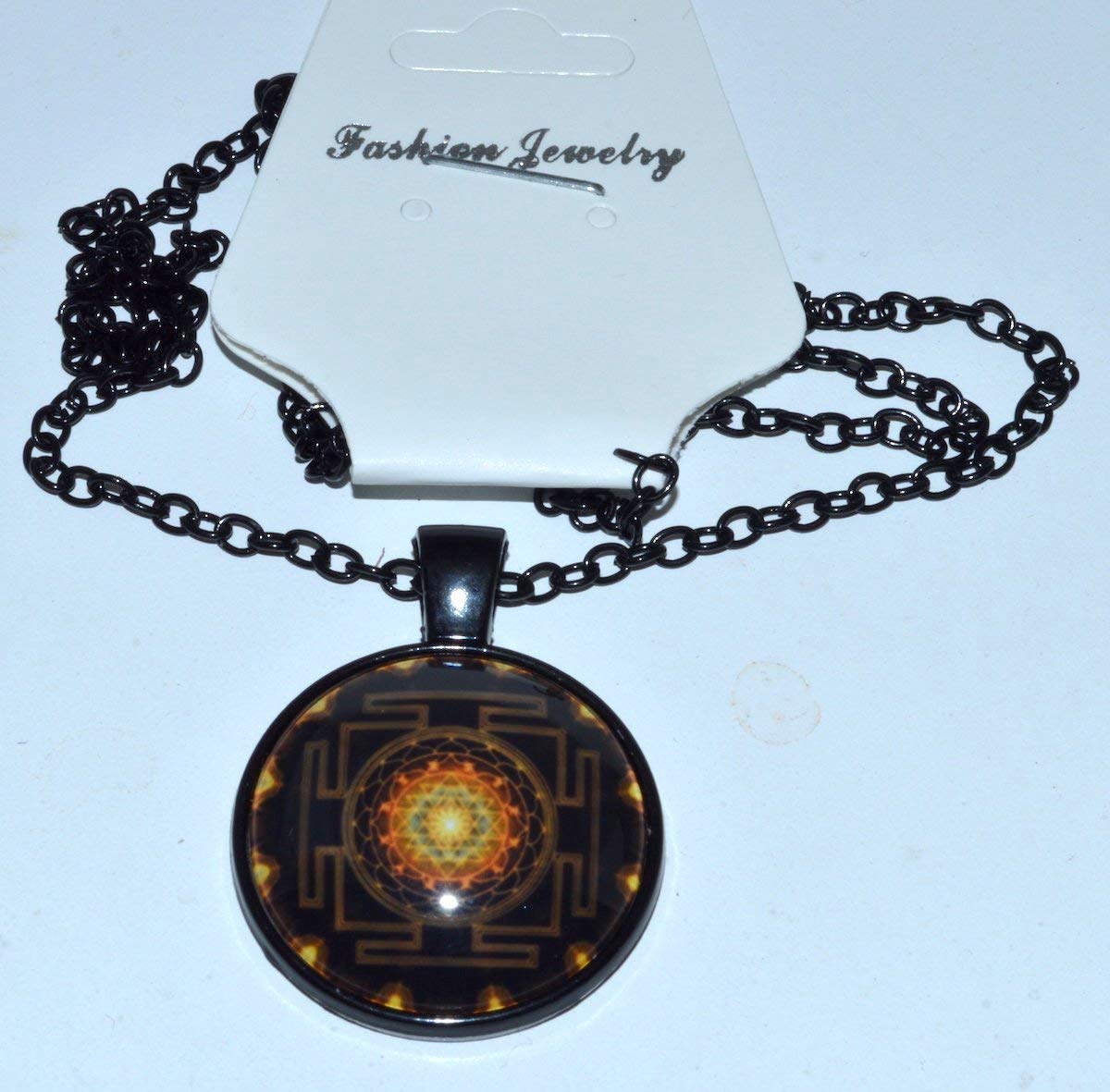 Sri Yantra Yantram Kavach Pendant 1" Inch - 11000 Mantra Energized Sacred Golden Polished hollowed Sri Yantra Pendant Necklace jewelry