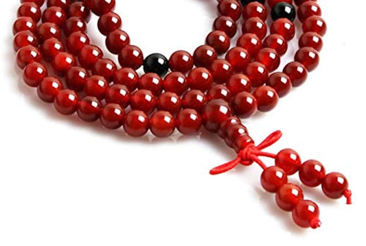 AWAKEN YOUR KUNDALINI Handmade Red Carnelian Stretch Mala Necklace - 6mm Beads - Leo Birthstone - Sacral Chakra