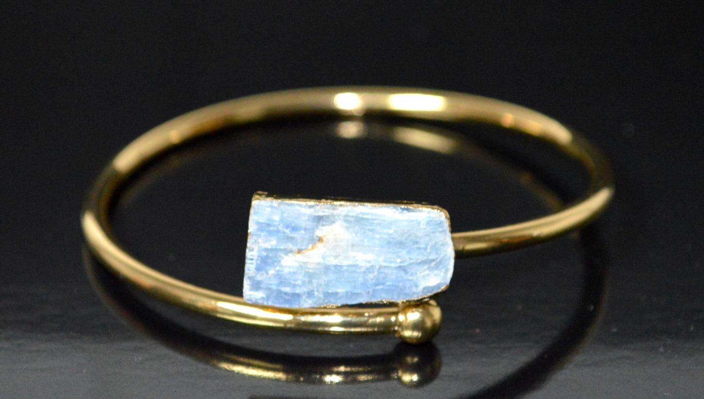 Celestial Kyanite Bangle | 18K Gold Plated | ALIGN & LUMA Collection