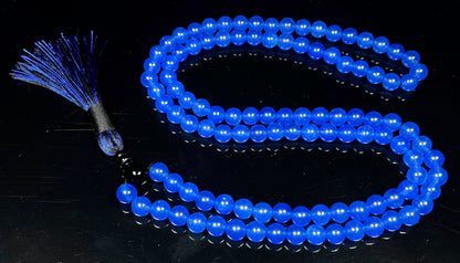 Handmade Agate Mala Beads Necklace with Black Onyx Guru Bead – 108 Beads – 8mm – Multicolor Options – Chakra Balancing & Zodiac Birthstone – Meditation Jewelry