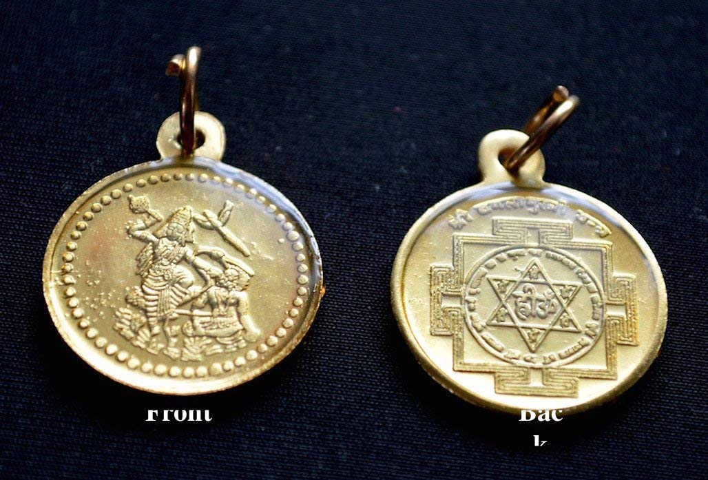 Sri Baglamukhi Yantra Pendant | 1-Inch Ashtadhatu | TEJAS & VARNIKA