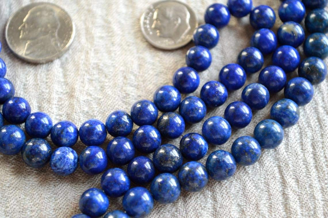 AWAKEN YOUR KUNDALINI Handmade Lapis Lazuli Mala - 6mm Beads - Sagittarius Birthstone - Pisces Astrological Sign - Third Eye Chakra Necklace