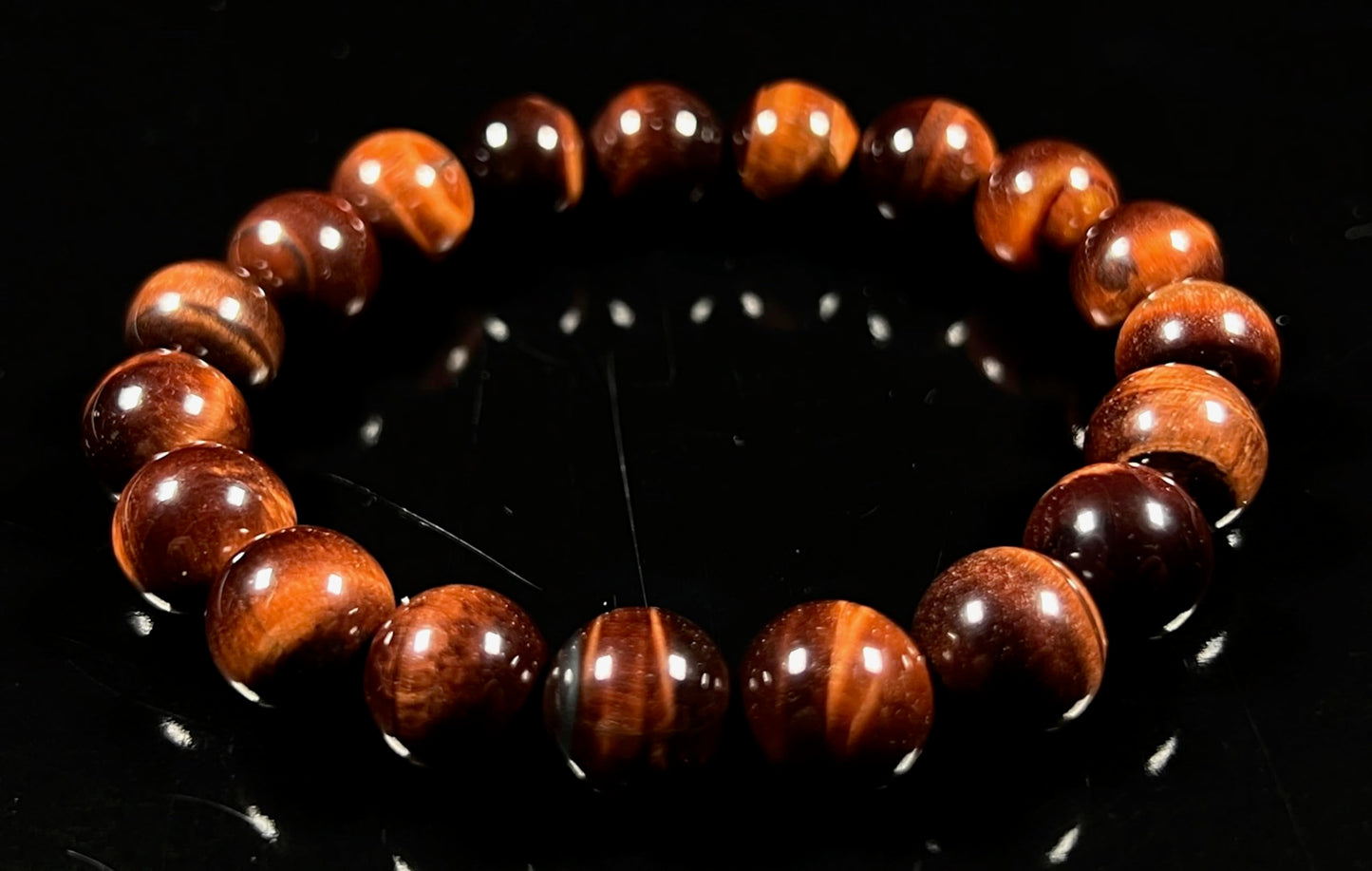 Tiger's Eye Stretch Bracelet – 10mm Mala Beads – Natural & Ethically Sourced – Solar Plexus Chakra & Birthstone Jewelry
