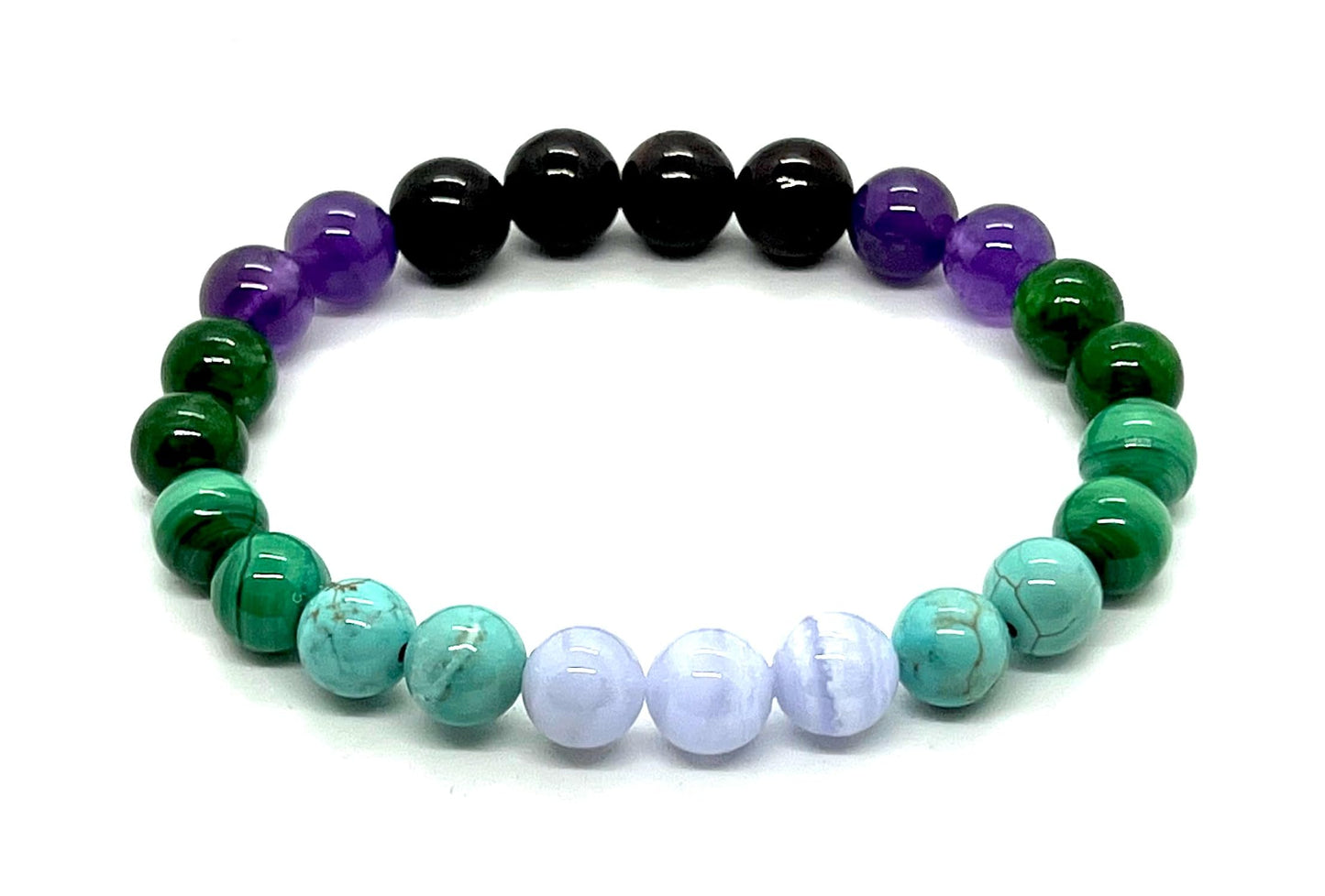 Sagittarius Birthstone Bracelet (8mm) - Embrace Your Wanderlust - Multi-Chakra & Multi-Gemstone for Adventure & Optimism
