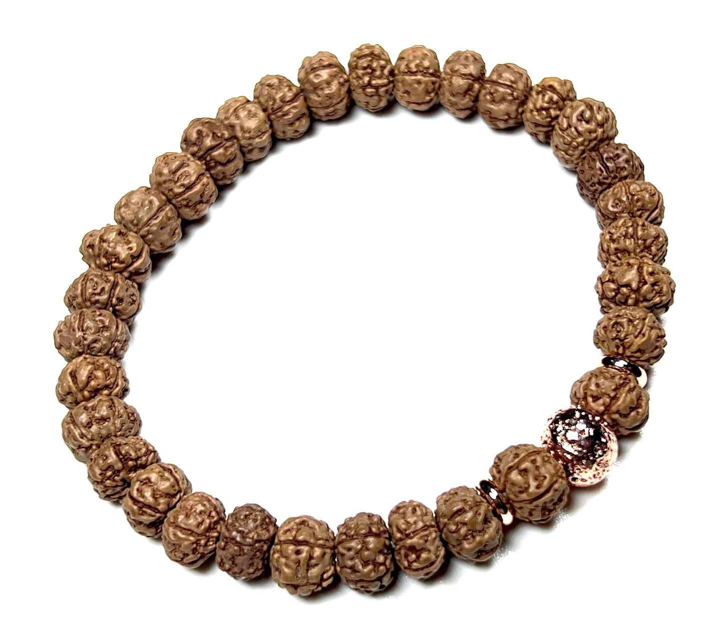 Lava Rock  & Rudraksha Bracelet  | Throat & Root Chakra Healing | Taurus & Libra