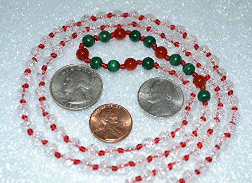 Crystal Quartz, Carnelian & Malachite Mala Necklace | GAIA Collection