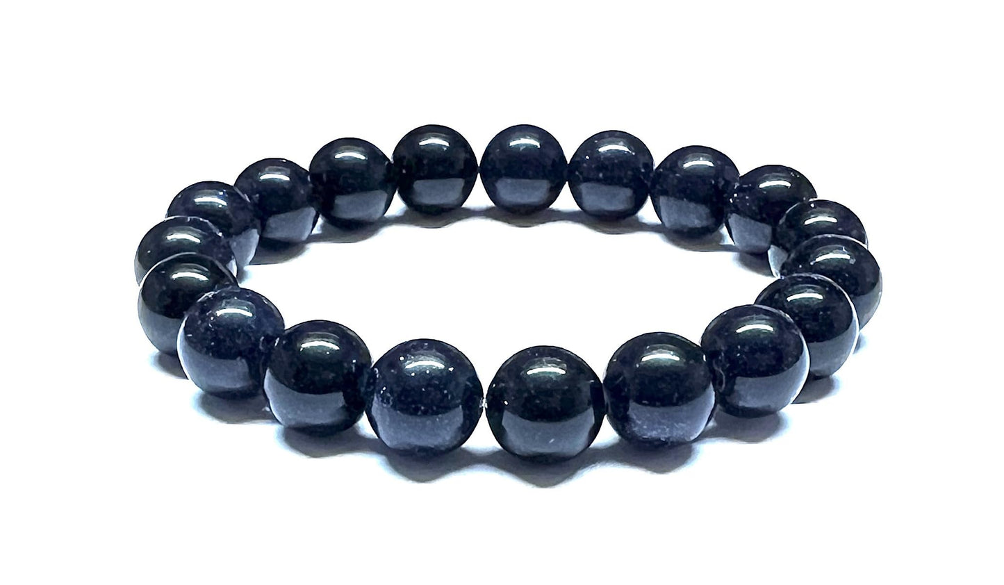 Blue Goldstone Bracelet | 10mm Beads | TARA Collection by AYK