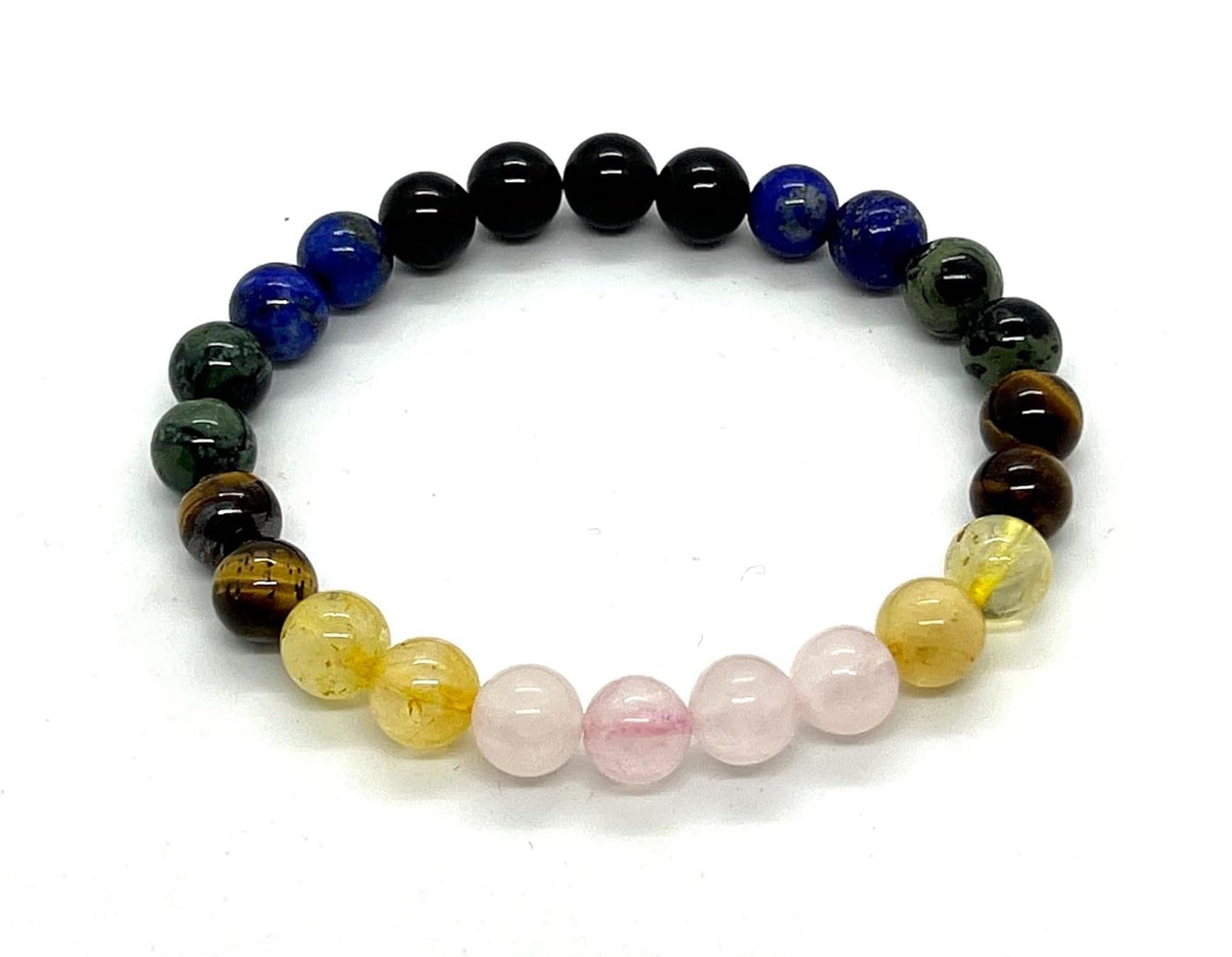 Handmade Taurus Zodiac Stretch Bracelet - April-May Birthstone Jewelry - 8mm Beads - Multiple Chakra Alignment