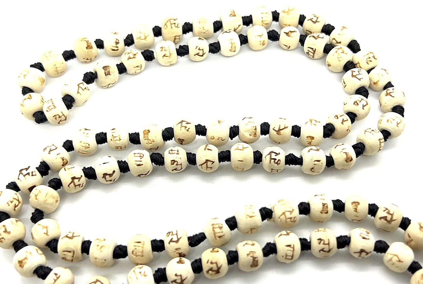 AWAKEN YOUR KUNDALINI Hand Knotted 8mm Tulsi Mala Necklace - Gemini Sun Sign, Heart Chakra, Black String