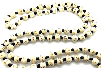 AWAKEN YOUR KUNDALINI Hand Knotted 8mm Tulsi Mala Necklace - Gemini Sun Sign, Heart Chakra, Black String