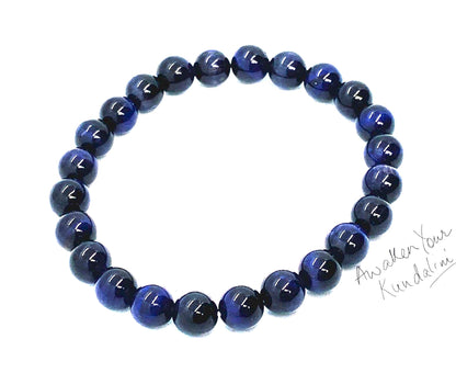 Tiger's Eye Stretch Bracelet – 8mm Beads – Multicolor Options – Solar Plexus Chakra & Zodiac Birthstones – Wrist Sizes 6-9 Inches