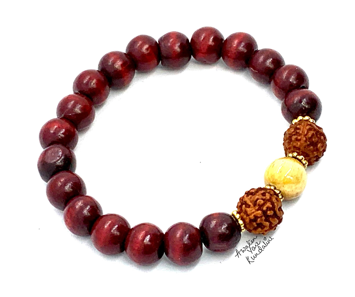 Rosewood with Tiger’s Eye & Rudraksha Bracelet | ARANYA Collection