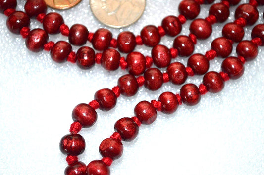 Handknotted Rosewood Mala Necklace | 108 Beads | ARANYA Collection