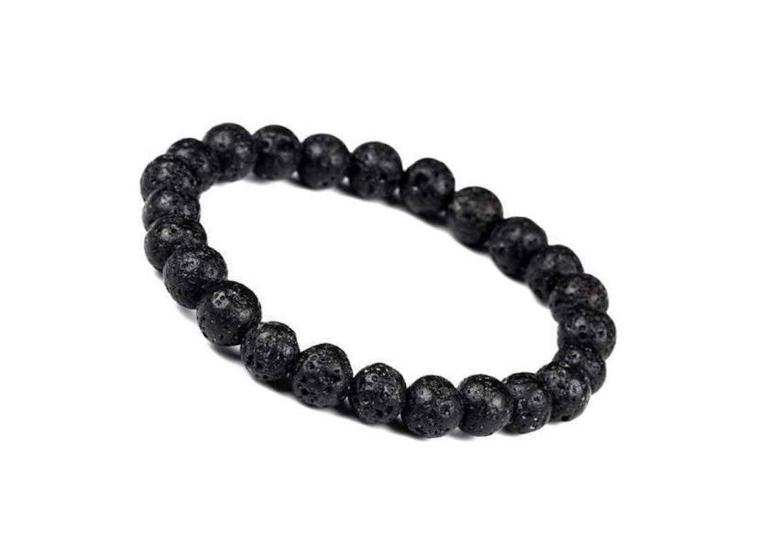 VULCAN Lava Rock Stretch Bracelet | Root Chakra Grounding | 8mm