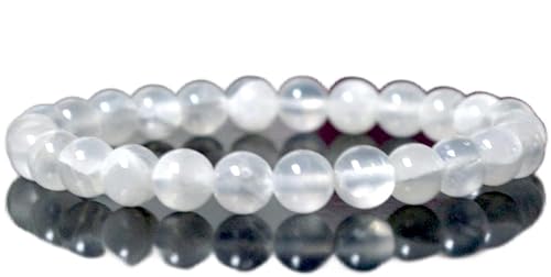 Cleanse & Uplift: Selenite Stretch Bracelet (10mm Beads) - Taurus & Gemini Birthstone & Crown Chakra Harmony