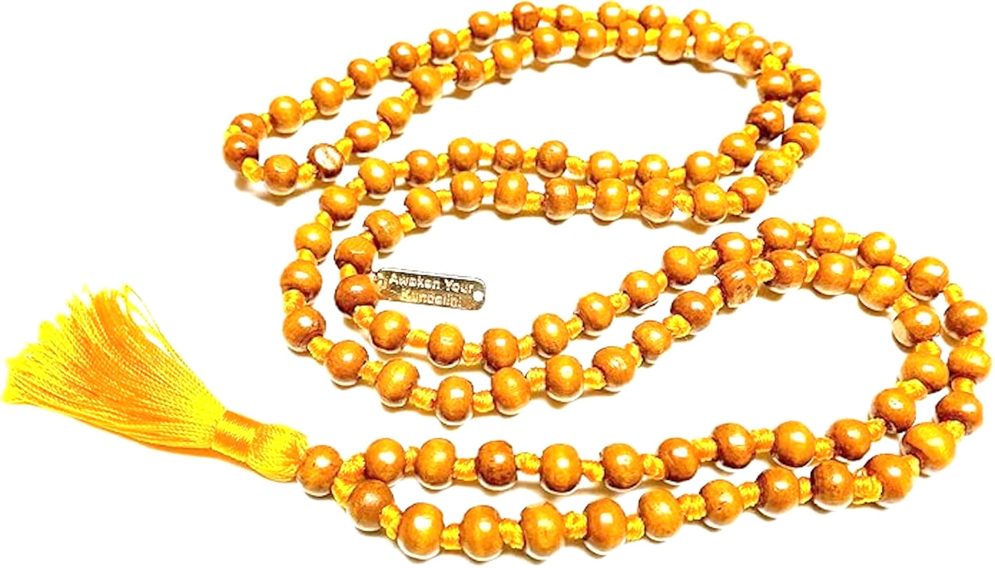 Hand-Knotted Tulsi Mala Beads Necklace – 8mm 108 Buddhist Prayer Beads – Multicolor Options – Chakra Balancing & Zodiac Birthstones – Meditation Jewelry