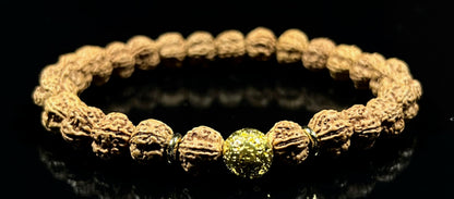 Lava Rock  & Rudraksha Bracelet  | Throat & Root Chakra Healing | Taurus & Libra