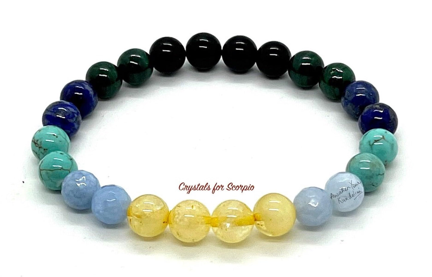Scorpio Birthstone Bracelet (8mm Beads) - Multi-Chakra Alignment