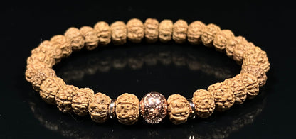 Lava Rock  & Rudraksha Bracelet  | Throat & Root Chakra Healing | Taurus & Libra