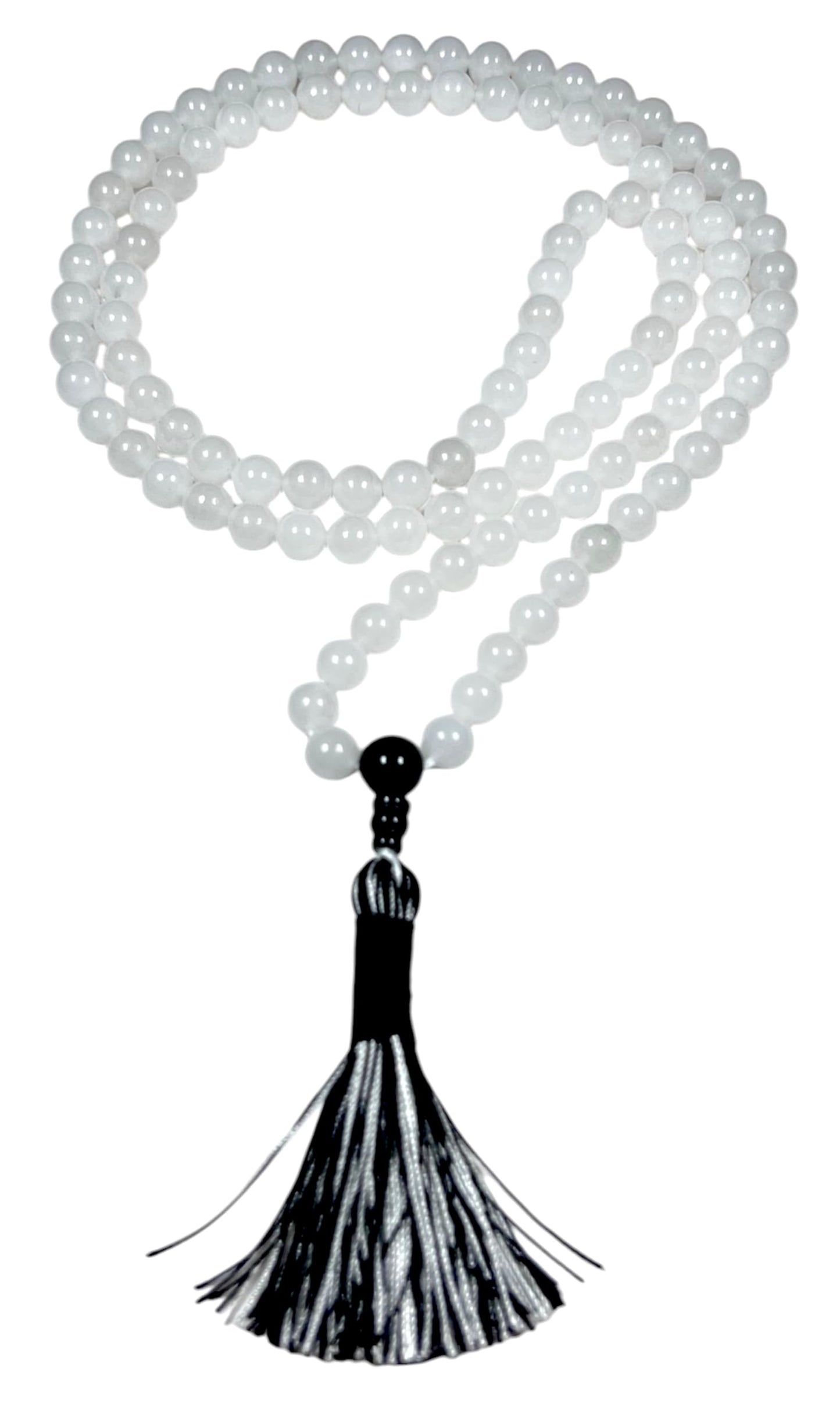 Handmade Agate Mala Beads Necklace with Black Onyx Guru Bead – 108 Beads – 8mm – Multicolor Options – Chakra Balancing & Zodiac Birthstone – Meditation Jewelry
