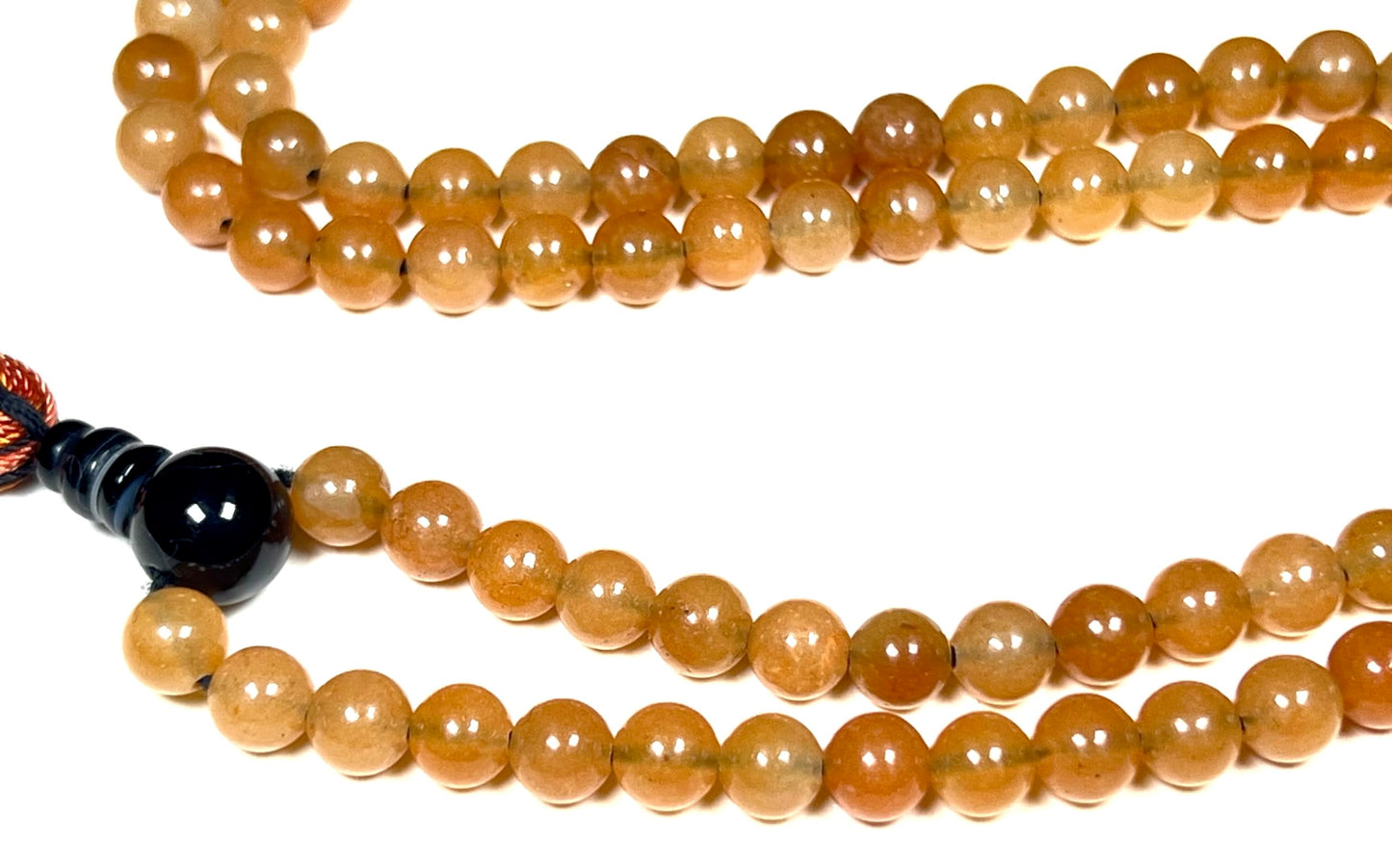 Yellow Jade Mala Beads Necklace – 6mm 108 Beads – Solar Plexus Chakra & Leo Birthstone – Spiritual Jewelry